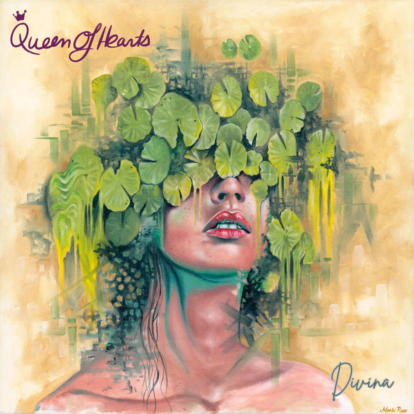 Queen Of Hearts Divina Vino Tinto Y Verde JPG 1